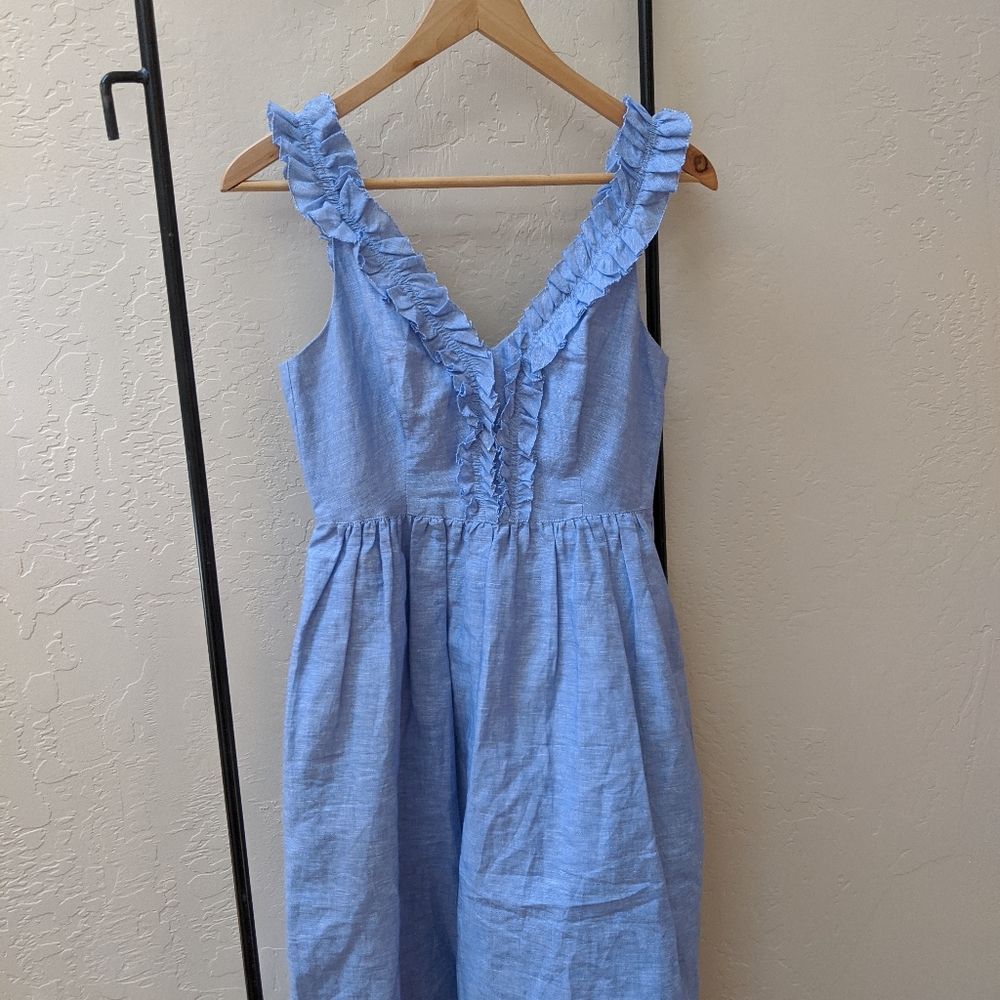 Banana Republic Chambray Ruffle Dress